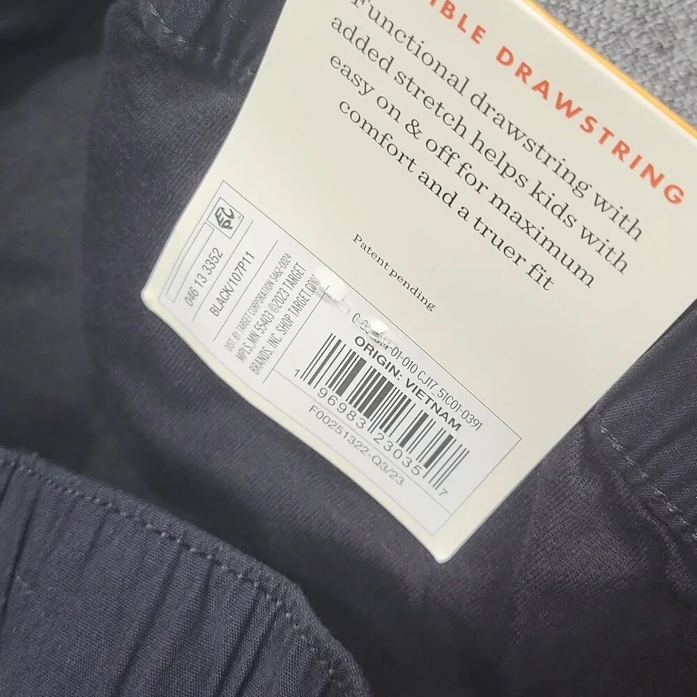 Boys Jersey Lined Pull On Pants - Cat & Jack Black Size 16